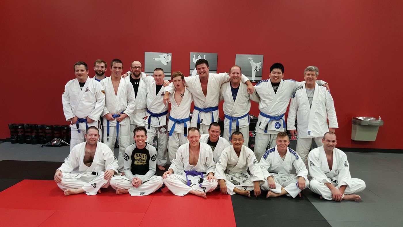 Adult Jiu-Jitsu students at Invictus Jiu-Jitsu, Woodbury MN
